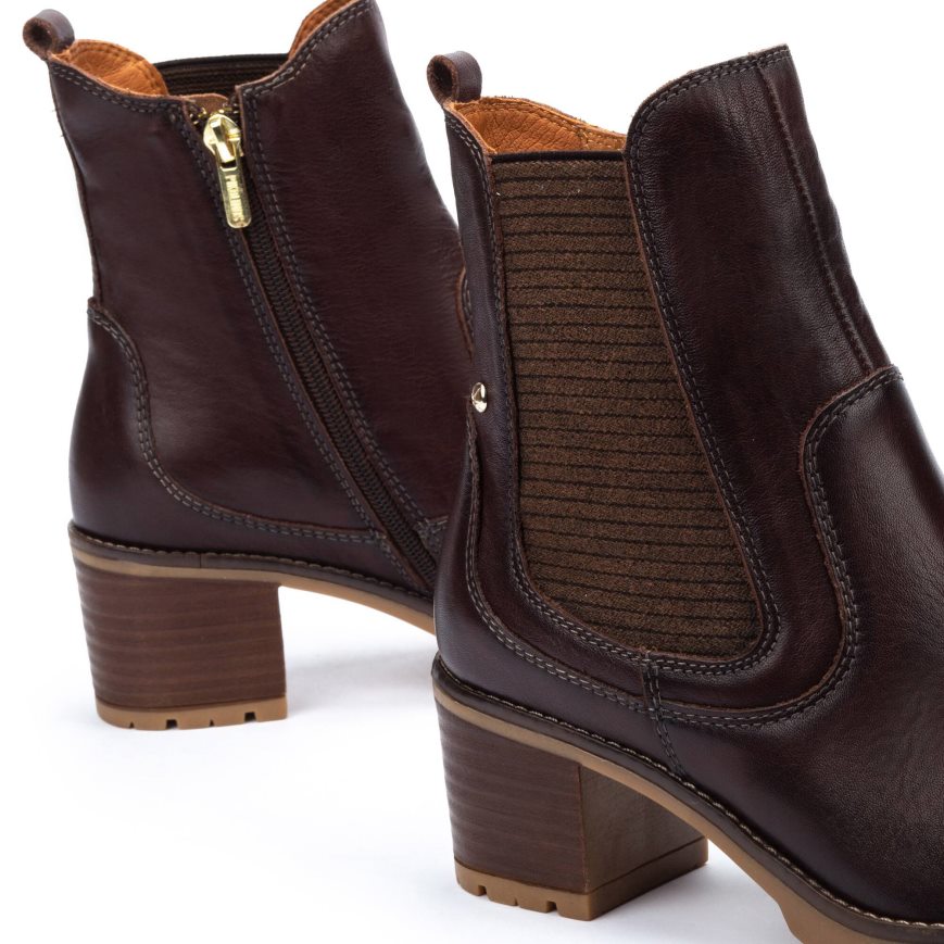 Women's Pikolinos LLANES Ankle Boots Burgundy | NZ ZA89032